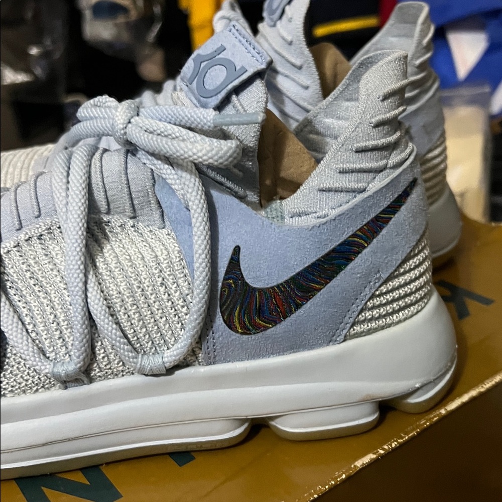 🔥🔥Nike Light Gray kD 10 anniversary edition ice blue - Picture 4 of 8